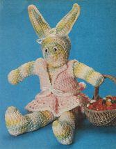 Crochet Poseable Easter Honey Bunny Tissue Cover Humpty Dumpty Elephant Patterns - $8.99