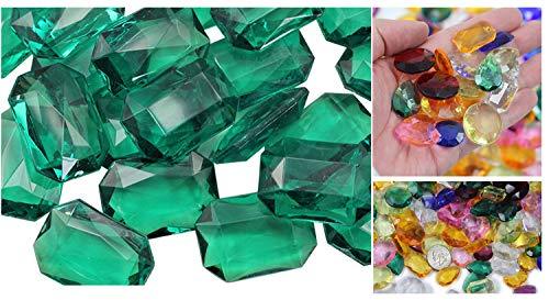 25x18mm Green CH18 Octagon Pirate Treasure Jewels for Games and Parties - 40 Pie