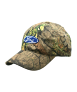FORD LOGO MOSSY OAK CAMO CURVED BILL HAT CAP RETRO CAMOUFLAGE HUNTING OU... - $14.20