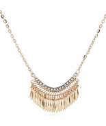 Fashion Womens Bib Crystal Rhinestone Pendant Long Chain Statement Necklace - $22.95