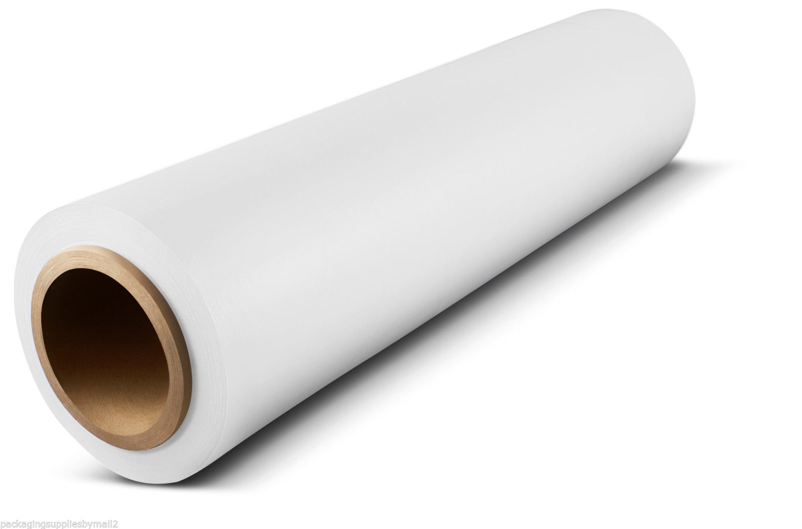 18" x 1000 Ft x 100 Ga White Color Plastic Hand Wrap Stretch Film (1