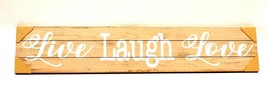 Large Wooden Plaque Live Love Laugh 36 X 7 Inches Word Art - $11.74
