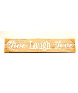 Large Wooden Plaque Live Love Laugh 36 X 7 Inches Word Art - $11.74