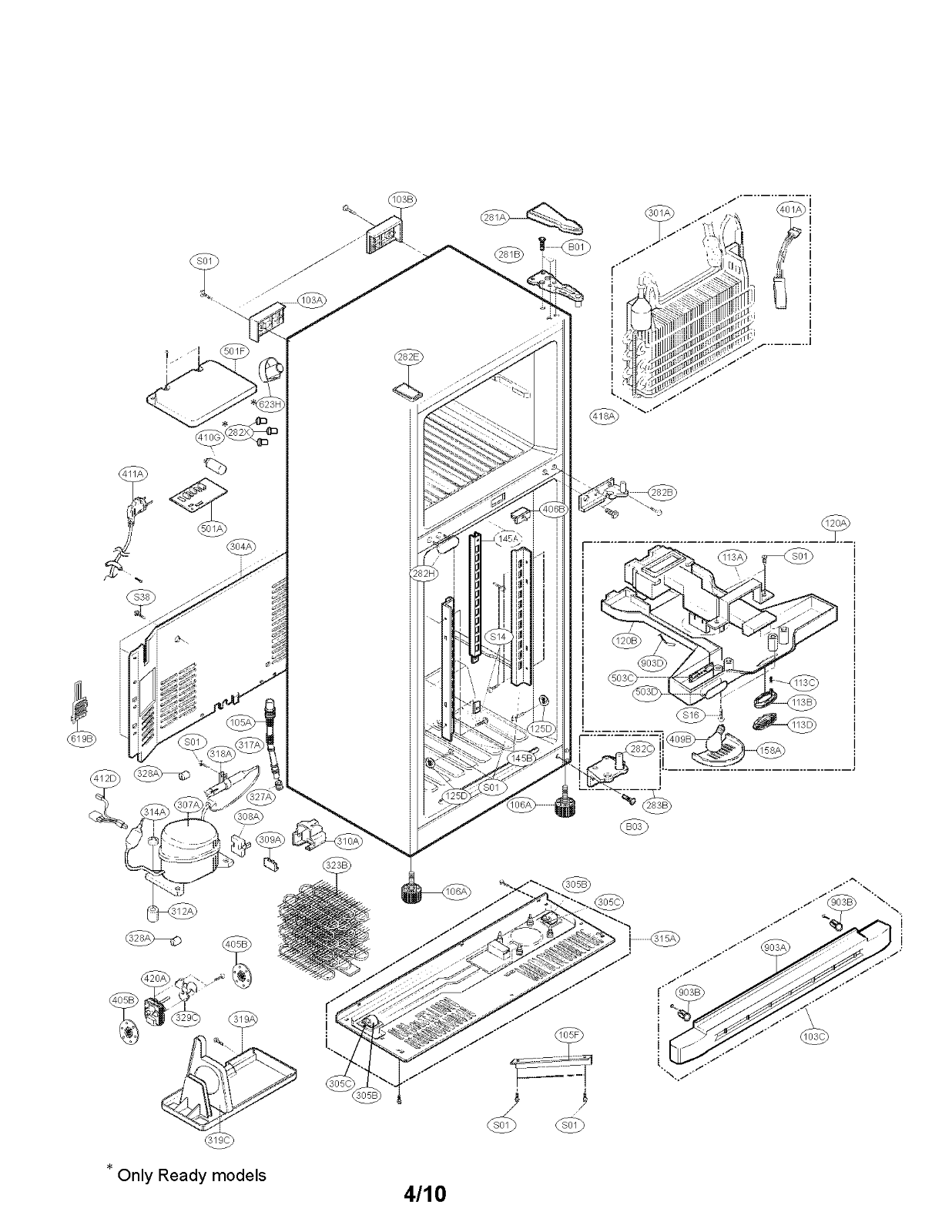 Kenmore / LG Refrigerator : Drain Pan Assembly (3390JJ0004A) {P4233 ...