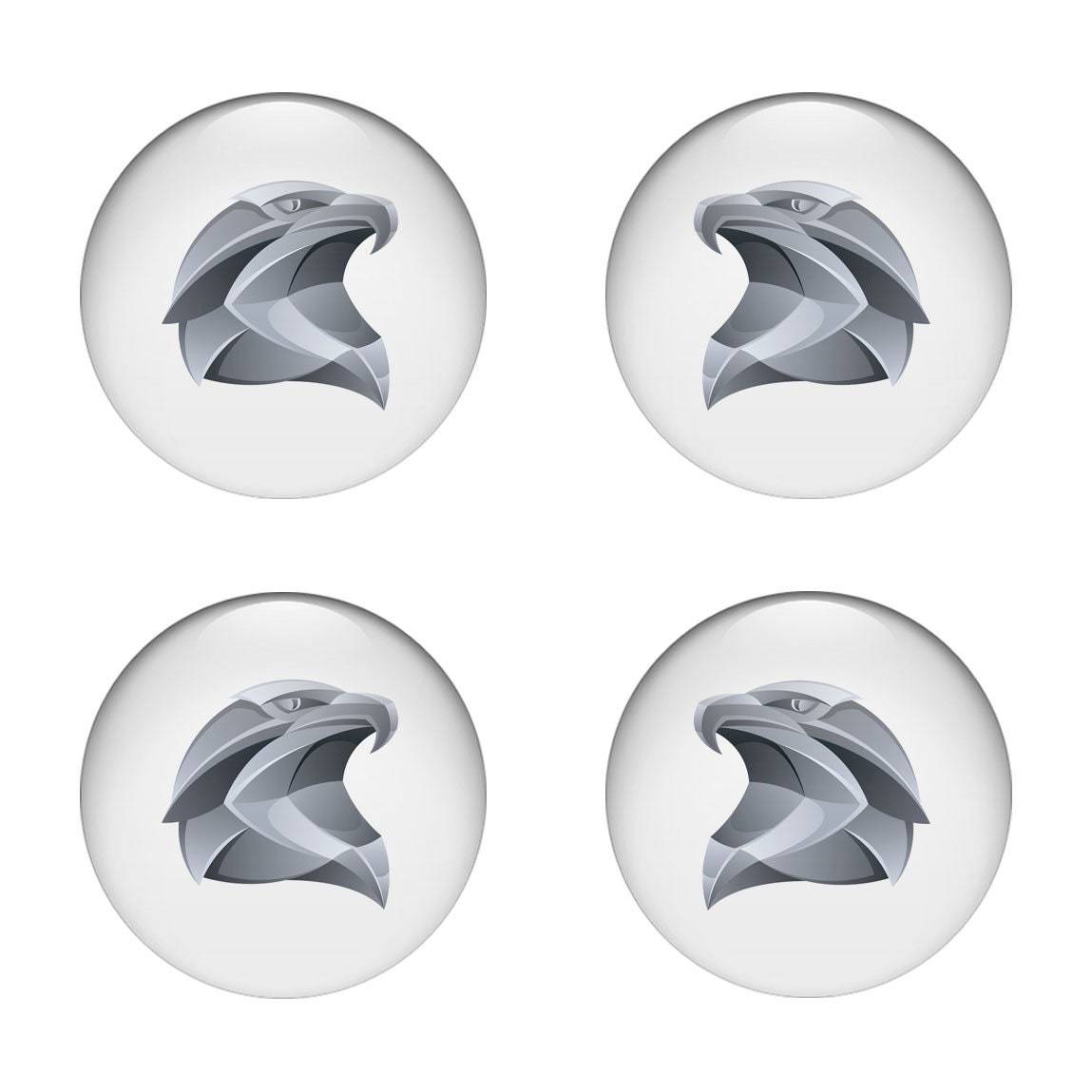 Logo Eagle 4 x 50 domed stickers for wheel center caps Decals & Stickers