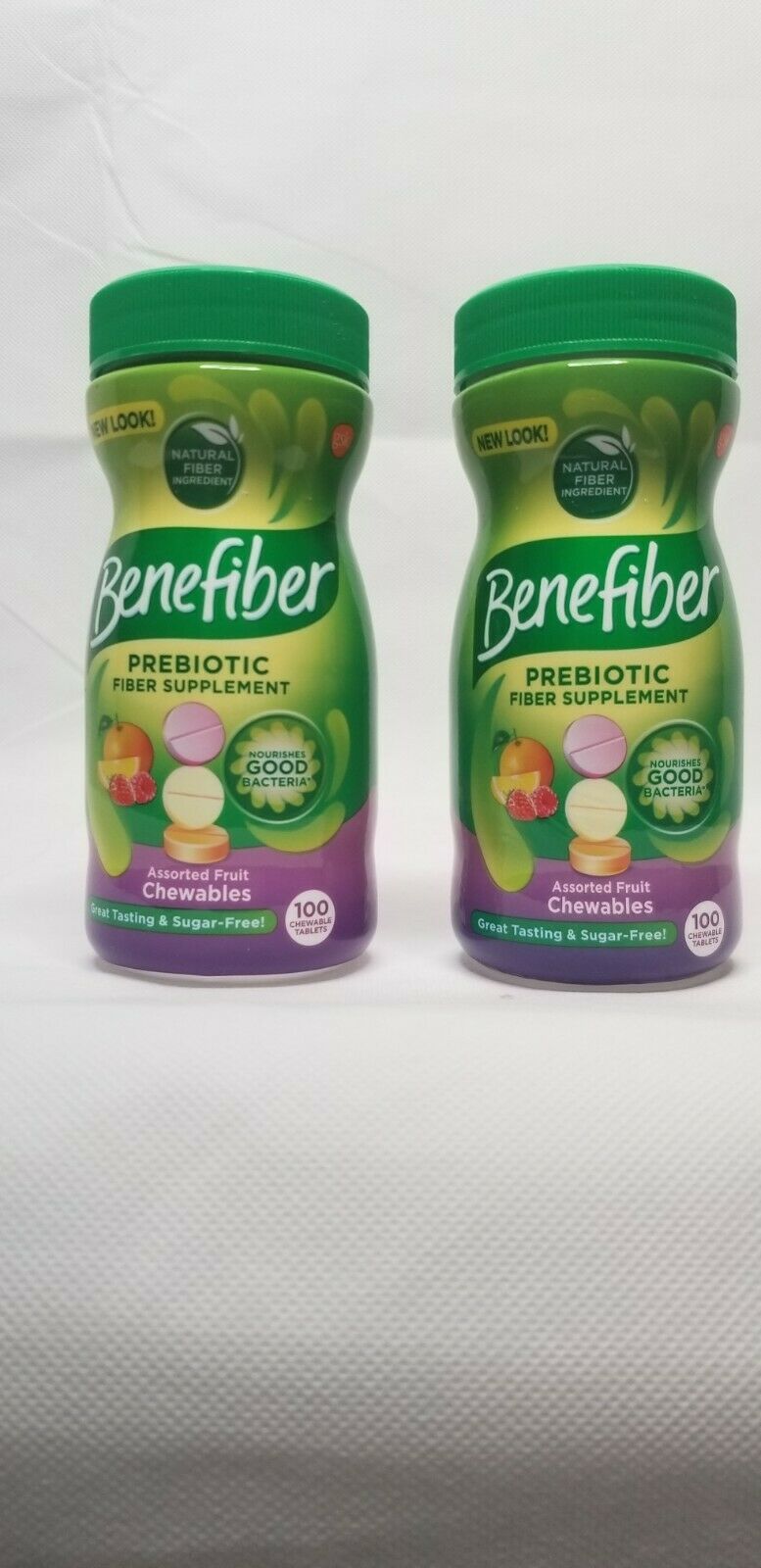 2 Benefiber Chew Prebiotic Fiber Supplement Assorted Fruit Chewables ...