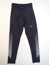 Nike Dri Fit Black Reflective Long Running Tights Men&#39;s NWT - $74.99