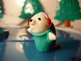 Hallmark Merry Miniature Christ Seal w/ Teal Shirt RARE and HARD TO FIND! - $4.94
