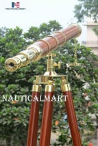 Floor Standing Telescope Brass Wood 60" - Case Pack of 6