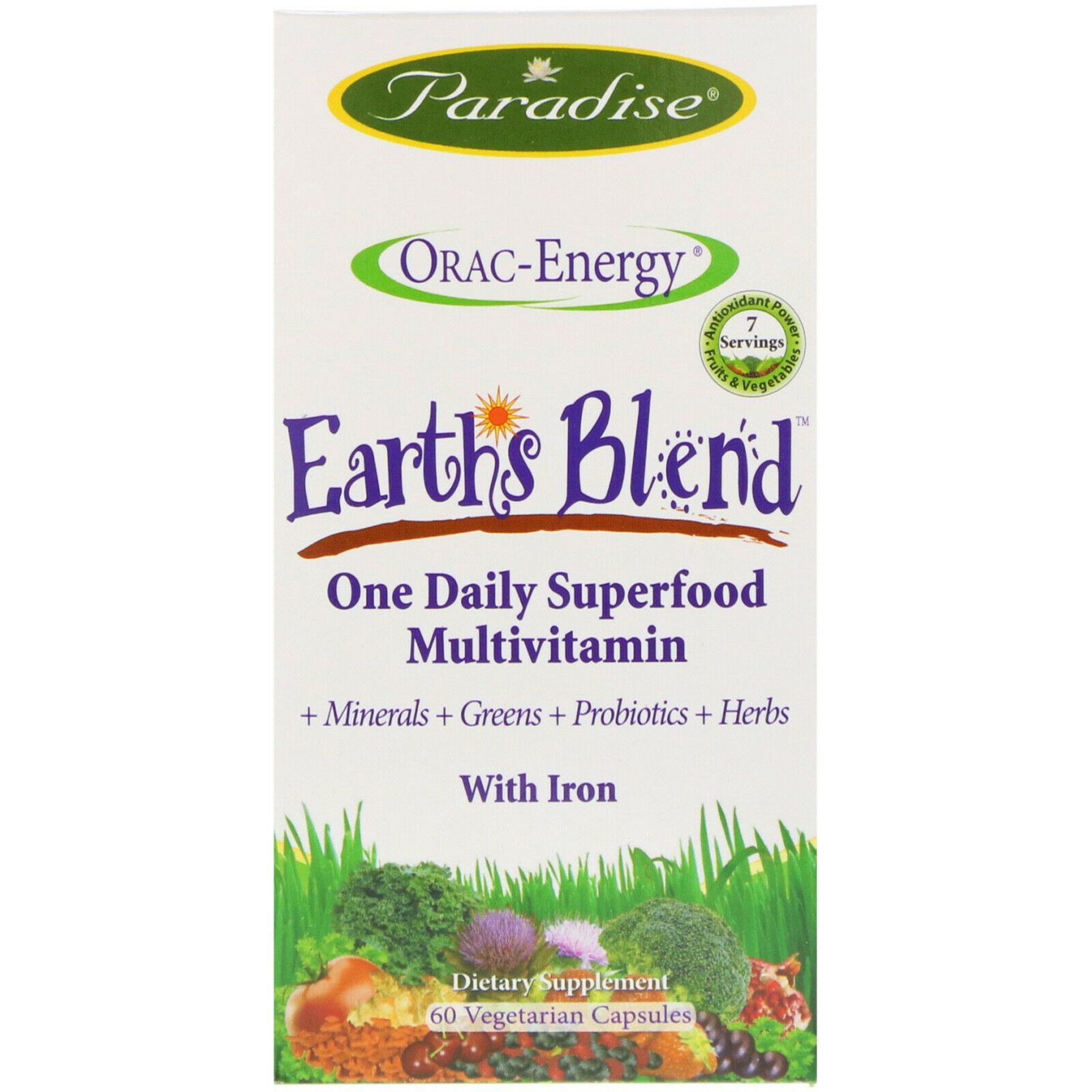 Paradise Herbs ORAC-Energy Earth's Blend One Daily Superfood Multivitamin, 60 - $19.99