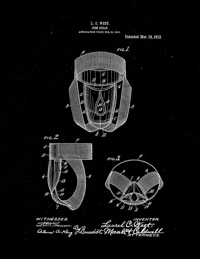Jockstrap Patent Print - Black Matte
