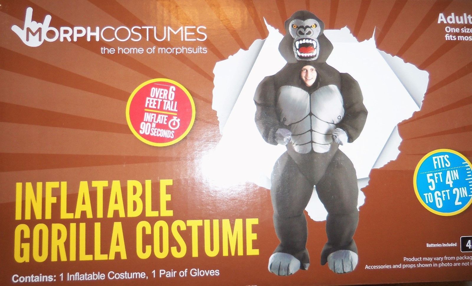 Inflatable Gorilla Costume ADULT King Kong Halloween Morphcostumes 6