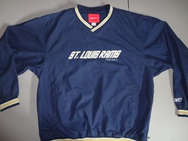 Vintage St. Louis Rams Reebok Hoodie Sweatshirt Size XL White Nfl
