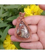 Handmade wire wrapped crystal pendant  - $30.00
