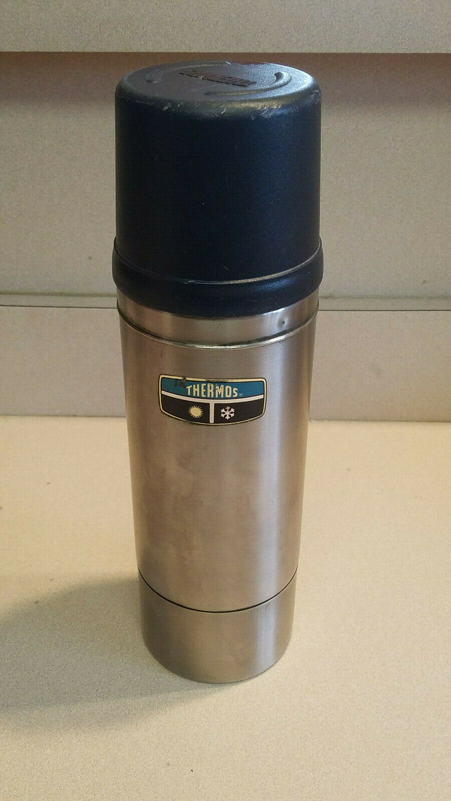 Vintage THERMOS Stainless Steel Model 2264 Stopper 764 Quart Size