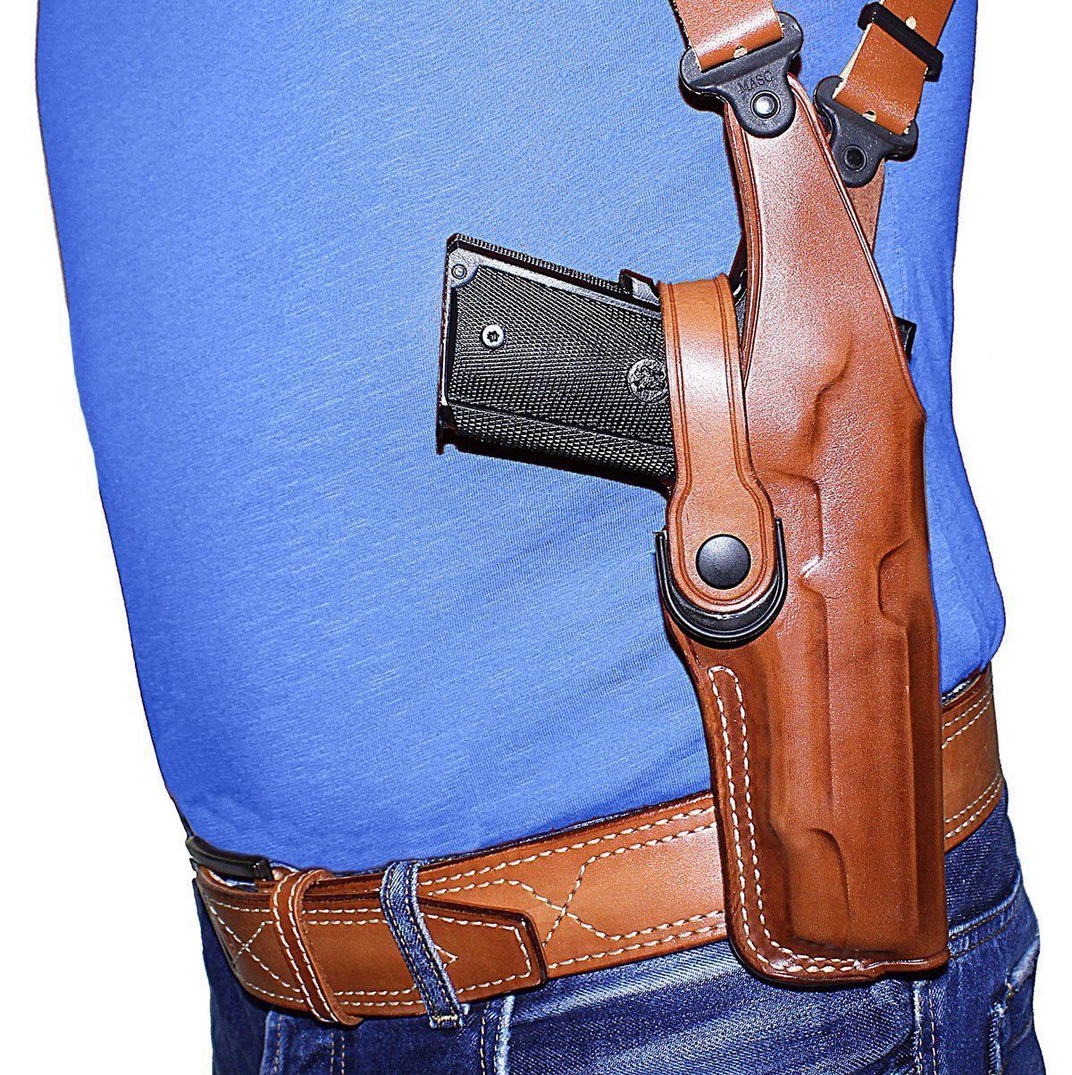 Leather Vertical Shoulder Holster For Ruger Security 9 9mm 4 BBL 1325   3 