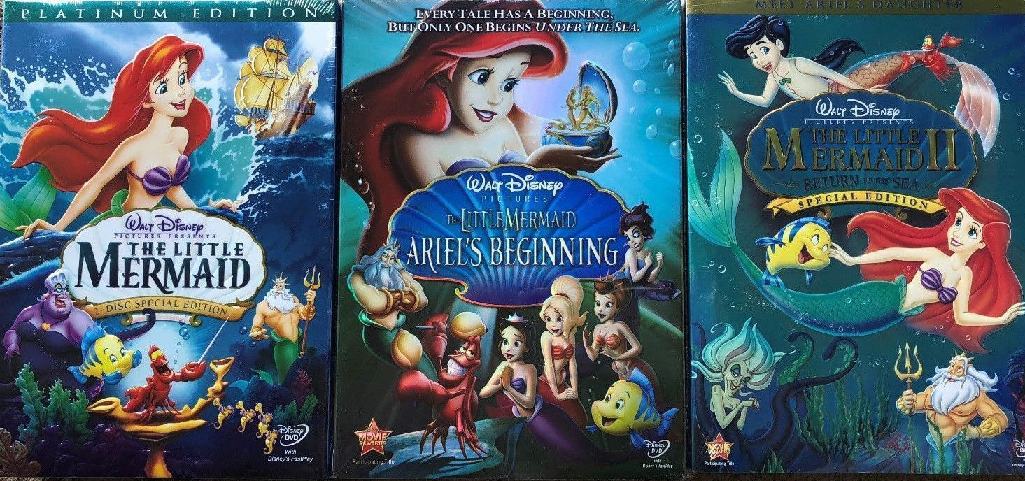 The Little Mermaid DVD Trilogy Set Includes All 3 Movies DVD, HD DVD