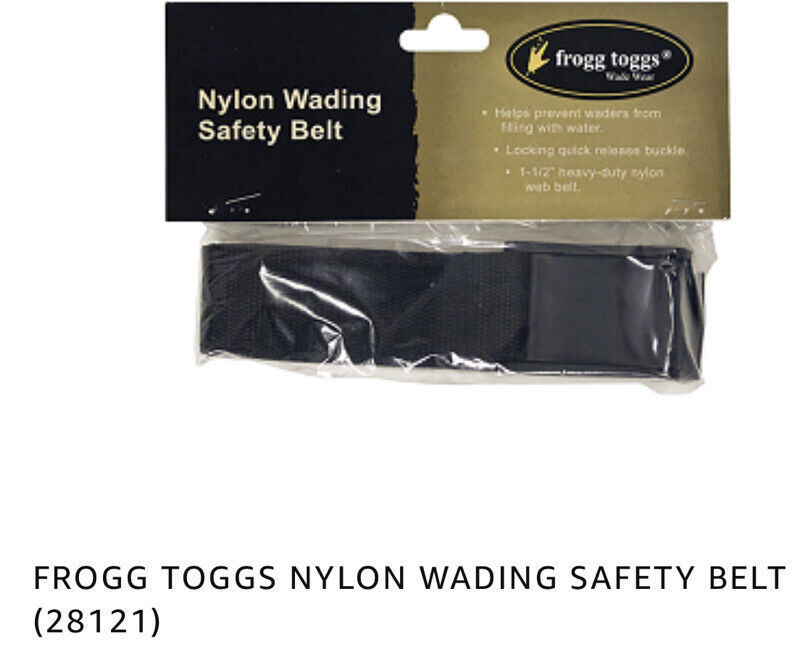 FROGG TOGGS UI 28121 WADING SAFETY BELT-BLACK NYLON GEAR-WADE WEAR FLY FISHING