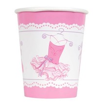 Pink Ballerina 8 9oz Paper Hot Cold Cups Birthday Dance Recital - $2.81