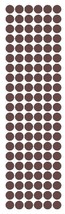 3/8" Brown Round Vinyl Color Code Inventory Label Dot Stickers - $1.98+