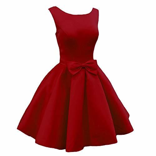 Lemai Plus Size Scoop Neck Short Prom Homecoming Cocktail Dresseses Wine Red US