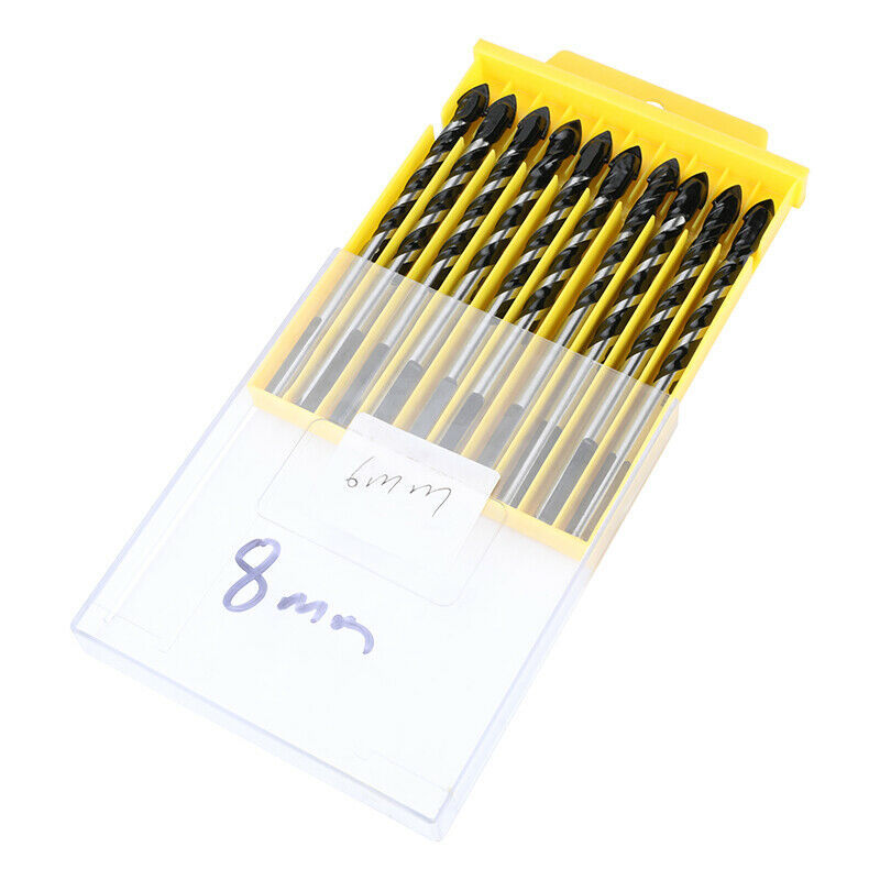 10PCS 6mm DRILL BIT SET KIT TOOL FOR DRILLING GLASS TILE CERAMIC