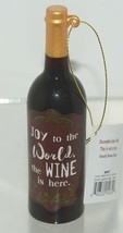 Ganz EX24074 Joy to the World Wine Bottle Glass Mouth Blown Ornament image 2