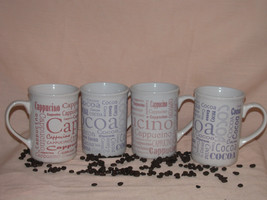 GIBSON CAPPUCCINO/COFFEE/HOT CHOCOLATE CUPS/MUGS-12 TO 14 OZS.LETTERS-GIFT- - $9.15