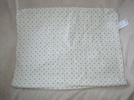 Carters Green Blue Polka Dot White Cotton Flannel Baby Receiving Swaddle Blanket - $25.73