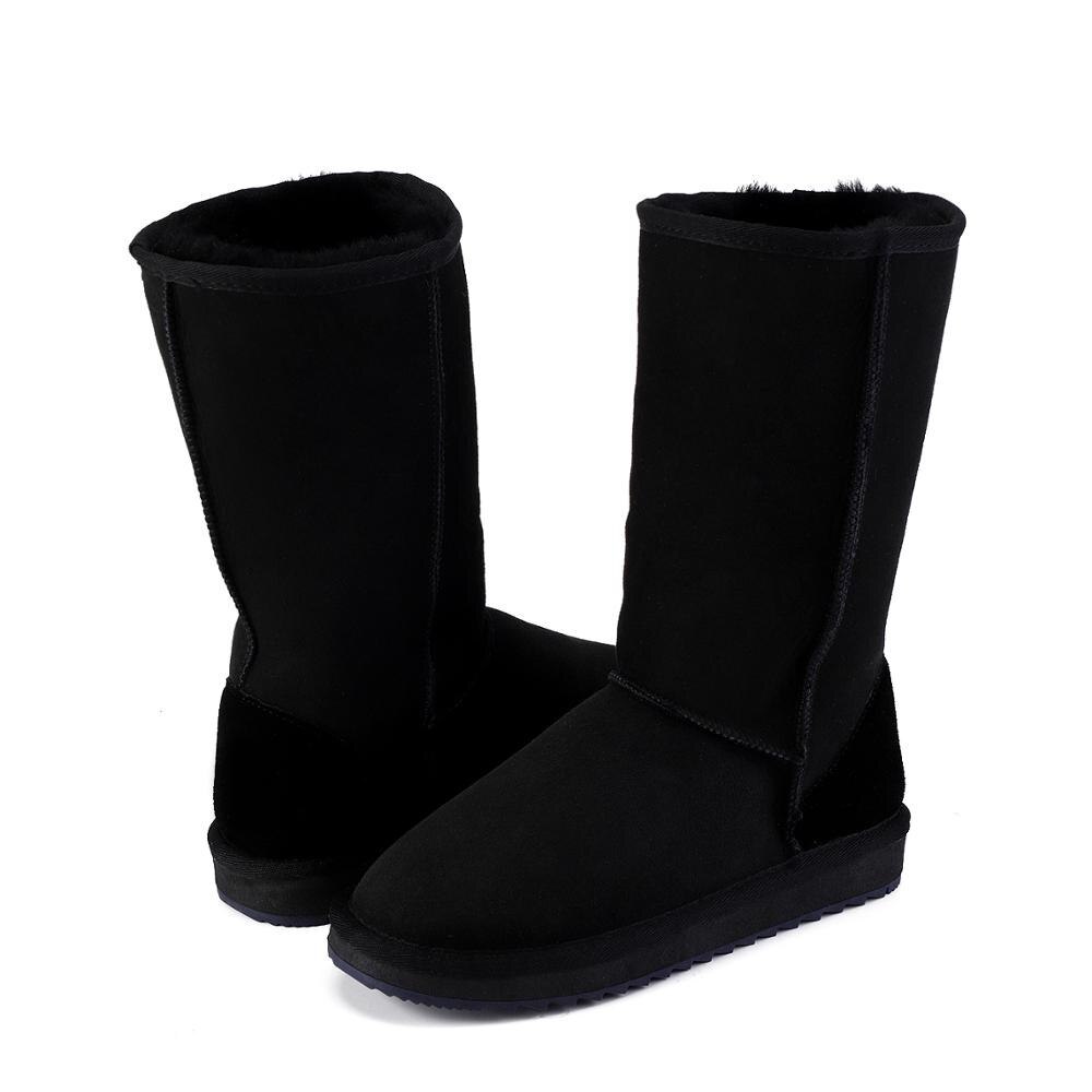 MBR FORCE Classic Knee High Sheepskin Suede Leather Wool Shearling ...