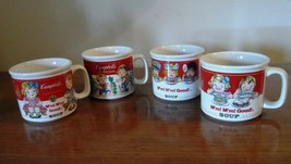 Lot of Four (4) Vintage Campbell’s Soup Mugs Four Different Scenes Westw... - $29.99