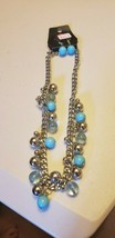 Paparazzi Short Necklace & Earring set (new) THE TRACY BLUE #6250 - $7.61