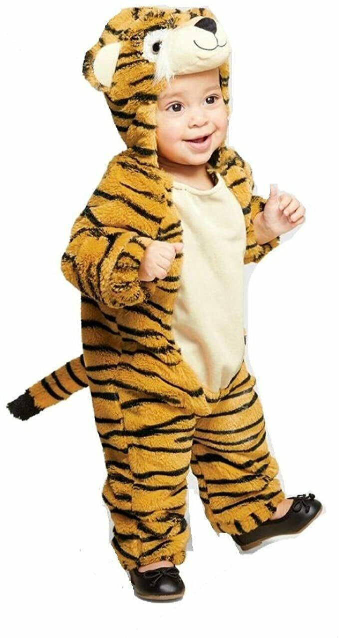 Hyde and Eek Boutique Infant Tiger Jumpsuit Halloween Costume - 0-6 Months