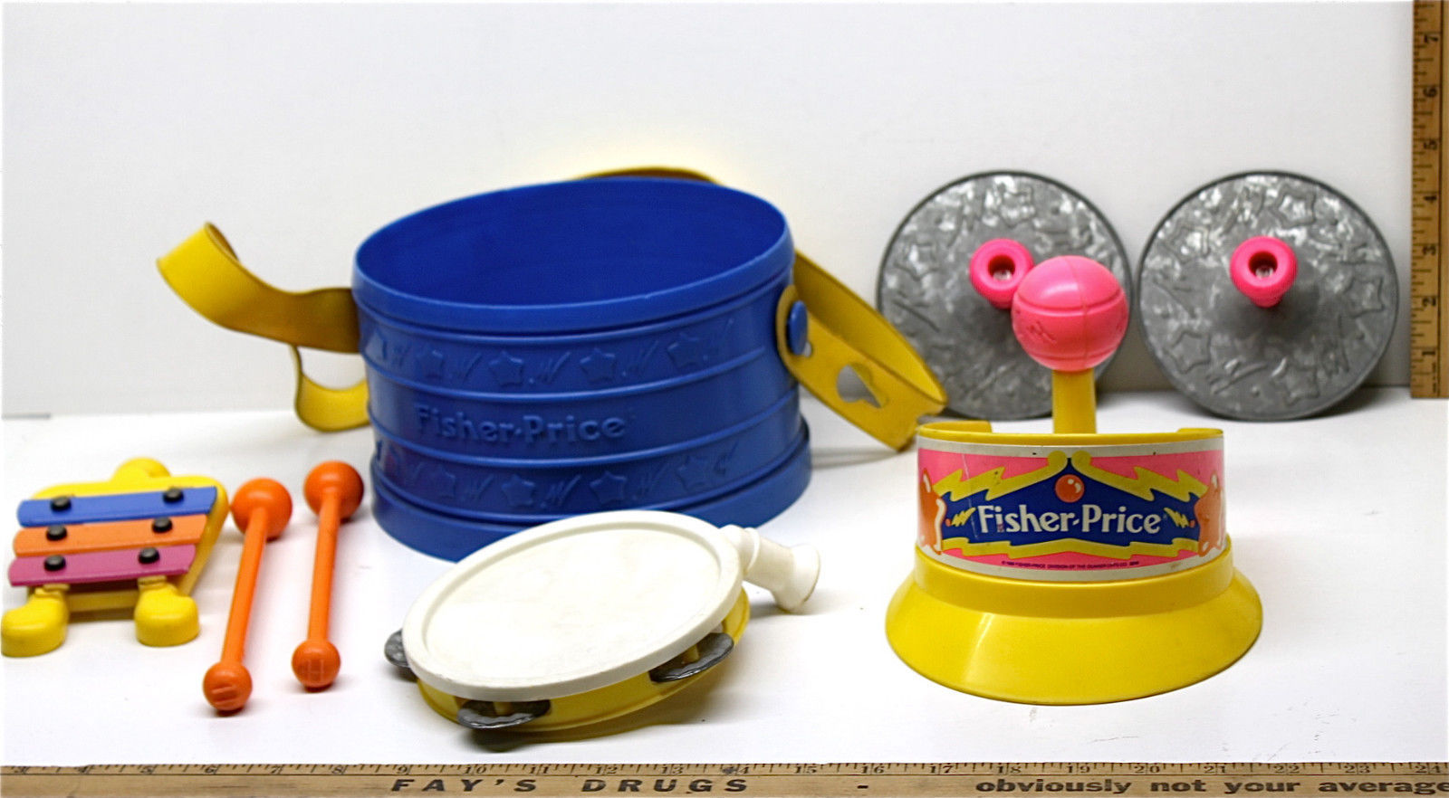 vintage fisher price drum set