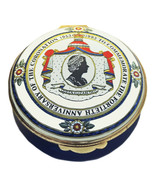 Crummles Enamels Queen Elizabeth II 40th Anniversary of Coronation (Blue... - $95.00