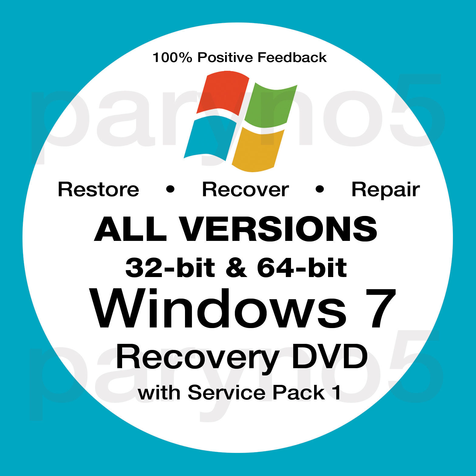 Windows 7 Home Premium Recovery 32 Install Reinstall Boot Restore Dvd Disc Disk Operating Systems 5374