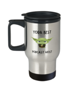 Podcast host Travel Mug Yoda Best Podcast host Gift for Men Women Tumbler 11oz  - £14.71 GBP