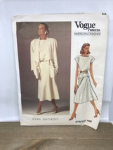 VTG Vogue Sewing Pattern 1387 Size 12 Misses Jacket Skirt Top John Anton... - $9.89