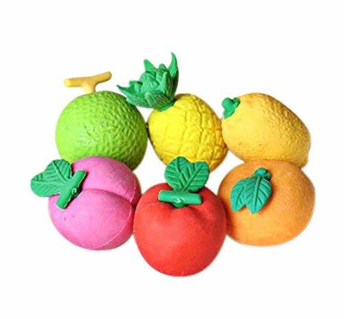 3 Sets of Creative Cute Cartoon Erasers Fruit Modeling