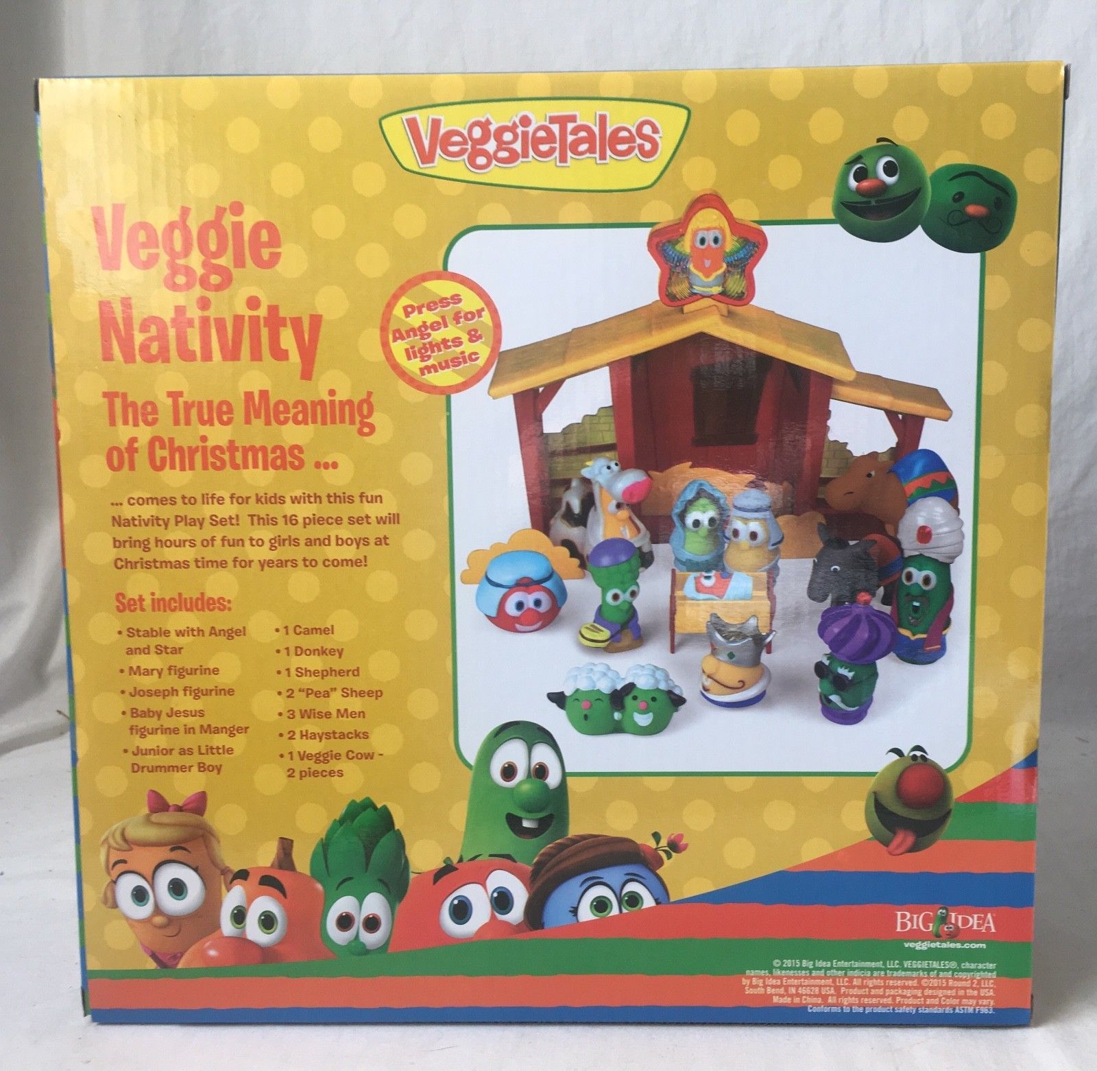 Veggie Tales Christmas Nativity Play Set with Lights and Music Baby ...