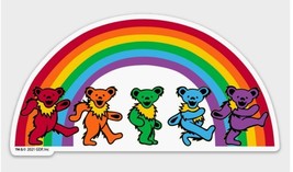 Grateful Dead Rainbow  Dancing Bears Vinyl Sticker Deadhead  Car Decal  - $5.99