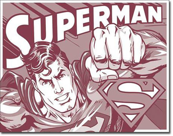Primary image for Superman Duotone DC Universe Villains and Super Hero Metal Sign