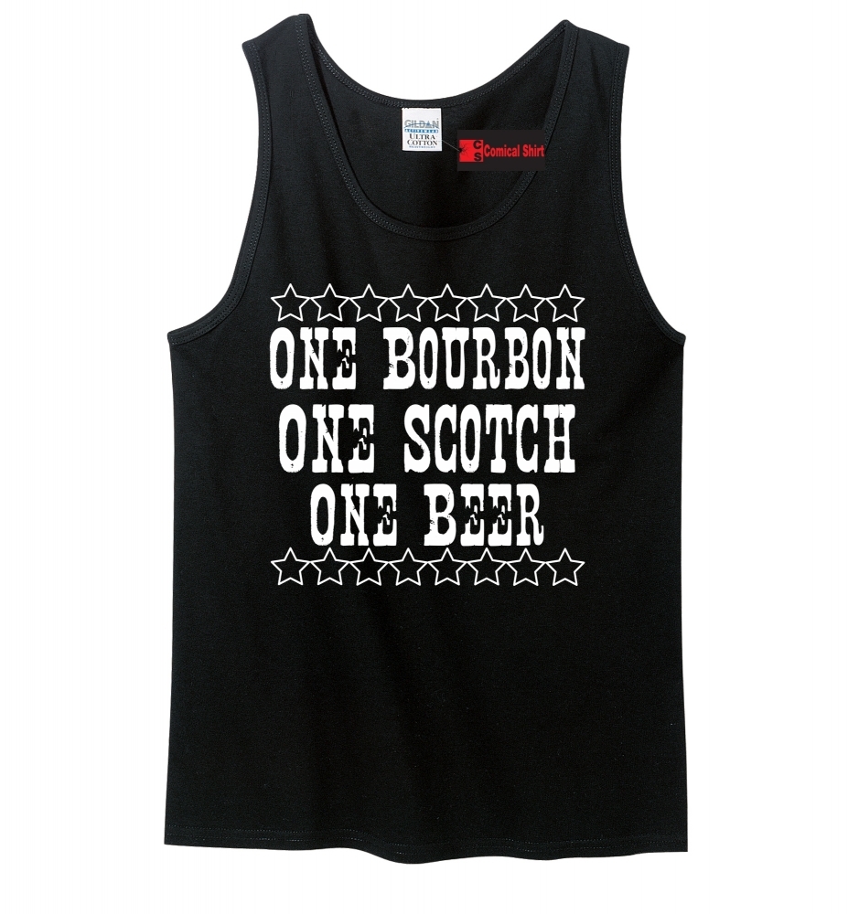 Image of One Bourbon One Scotch One Beer Mens Tank Top