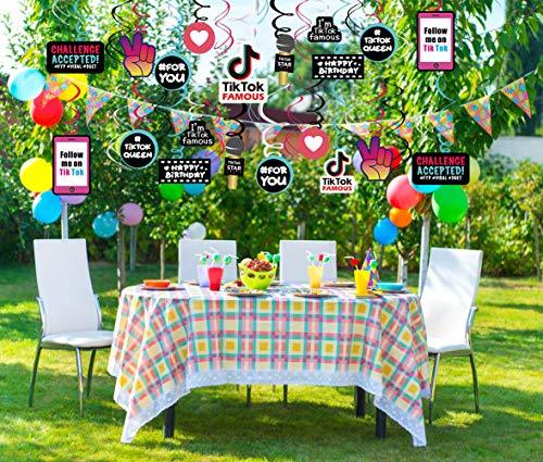 30 Ct Tik Tok Party Decorations, Tik Tok Famous Social Media Hanging