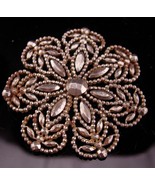 Large Antique French Cut Steel Brooch - Large vintage silver victorian j... - $195.00