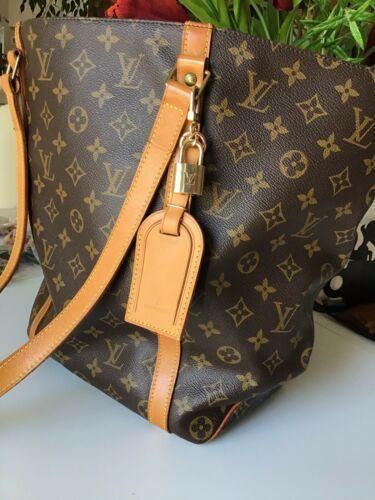 Louis Vuitton Bag Luggage ID Tag w/ Strap, Lock & Key & Keychain Clip - Handbag Accessories