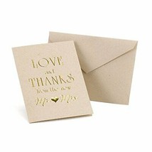 Hortense B. Hewitt Thank You Note Cards, 4.8 x 3.3 -Inch, Love &amp; Thanks - $40.98