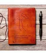 Sagittarius Zodiac Handmade Leather Journal - $44.00