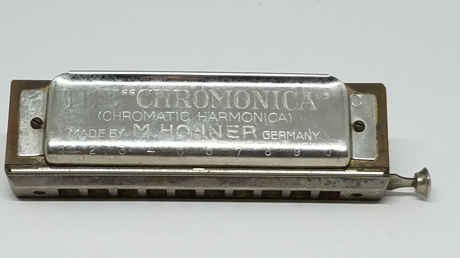 vintage 1950 HOHNER Chromonica 260 Key of C Harmonica 10 Hole Chromatic
