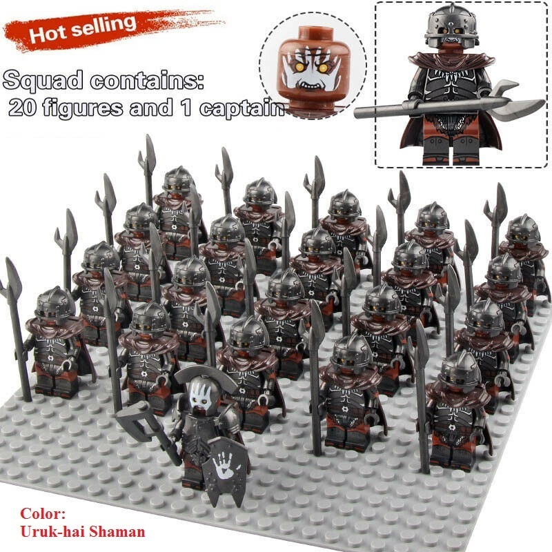 21Pcs/set Uruk-hai army Rohan Soldier Military The Lord of the Rings ...